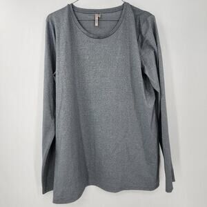 BANANA REPUBLIC Gray Long Sleeve Shimmery Sparkly Top Womens Size Large L